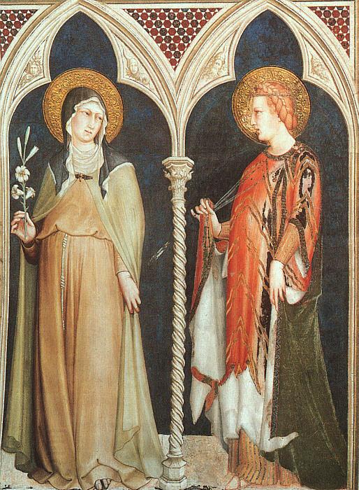 Simone Martini St.Clare and St.Elizabeth of Hungary China oil painting art